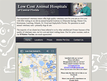 Tablet Screenshot of lowcostanimalhospital.com